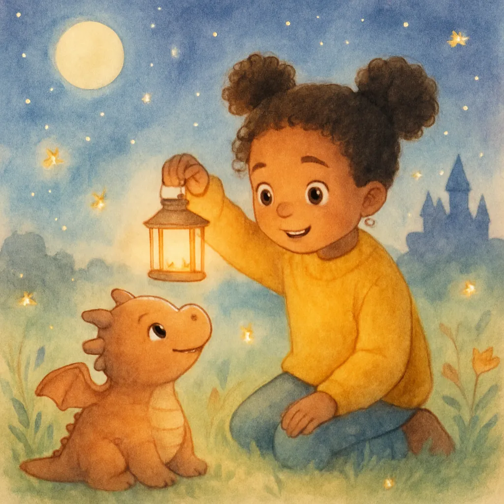 A Fablespun story scene repainted in the selected illustration style — watercolor, cartoon, storybook, or anime